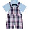 Baby Buttondown And Overall Set, Light Blue - Mixed Apparel Set - 1 - thumbnail