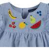 Seersucker Dress, Blue - Dresses - 3