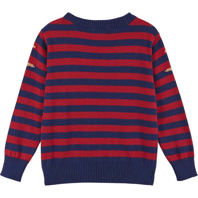 Boys Moose Graphic Sweater, Red