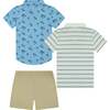 Boys 3-Piece Buttondown Set, Light Blue - Mixed Apparel Set - 3