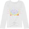 Girls Spread Sunshine Tee, White - T-Shirts - 1 - thumbnail