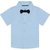 Baby Buttondown And Overall Set, Light Blue - Mixed Apparel Set - 4