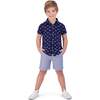 Boys 3-Piece Buttondown Set, Navy - Mixed Apparel Set - 6