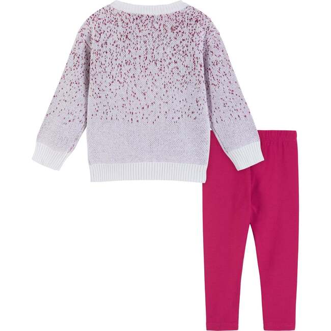 Baby Pink Girls Ombre Sweater Set, Pink - Mixed Apparel Set - 2