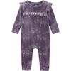 Baby Girls Star Speckled Romper, Purple - Rompers - 4
