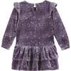 Girls Star Speckled Dress, Purple - Dresses - 2