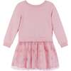 Girls Follow Your Dreams Sweatshirt Dress, Pink - Dresses - 2 - thumbnail