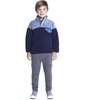 Boys Navy Sherpa Jacket, Navy - Jackets - 2