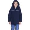 Boys Navy Reflective Hooded Parka, Navy - Coats - 4