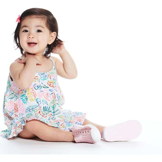 Baby Girls Tropical Ruffle Dress Set, Pink - Mixed Apparel Set - 3