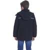 Boys Black Reflective Hooded Parka, Black - Coats - 3