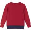Boys Firetruck Graphic Sweater, Red - Sweaters - 2 - thumbnail