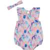 Baby Girls Tie Dye Bubble Set, Pink - Mixed Apparel Set - 4 - thumbnail