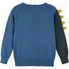 Spiked T-Rex Sweater, Light Blue - Sweaters - 3 - thumbnail