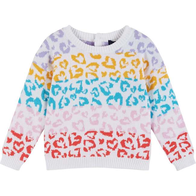 Baby Girls Colorful Hearts Sweater Set, White - Mixed Apparel Set - 3