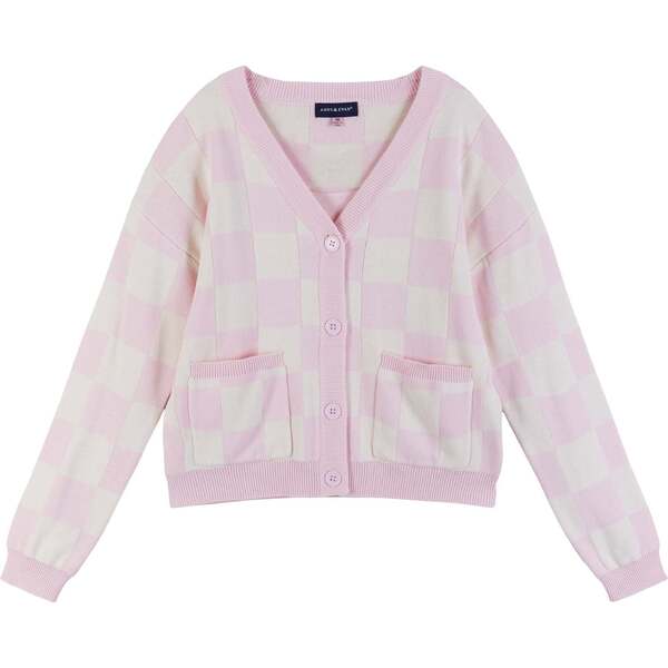 mideal 【plaid pattern cardigan PINK】 mideal plaid pattern cardigan
