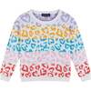 Girls Colorful Hearts Sweater Set, White - Mixed Apparel Set - 3