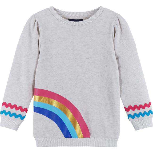 Girls Rainbow Tunic Pullover Set, Beige - Mixed Apparel Set - 3