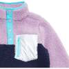 Girls Purple Sherpa Pocket Jacket, Purple - Jackets - 4