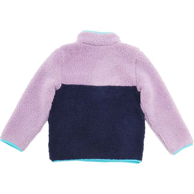 Girls Purple Sherpa Pocket Jacket, Purple - Jackets - 5