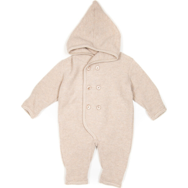 Elf Baby Suit In Wool Fleece, Camel HutteliHut Rompers
