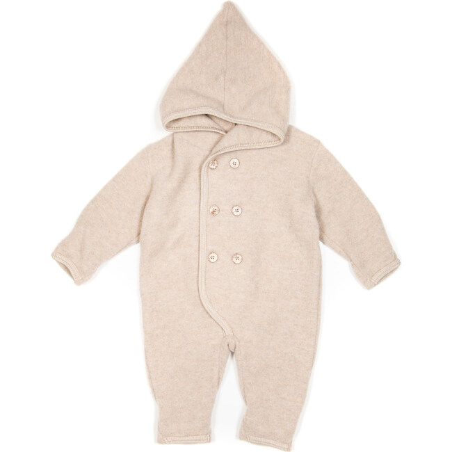 Elf Baby Suit In Wool Fleece, Camel - Onesies - 1