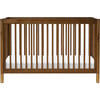 Gelato 4-in-1 Convertible Crib with Toddler Bed Conversion Kit, Natural Walnut & Gold Feet - Cribs - 1 - thumbnail