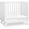 Otto 3-in-1 Convertible Mini Crib with 4" Mattress, White - Cribs - 3 - thumbnail