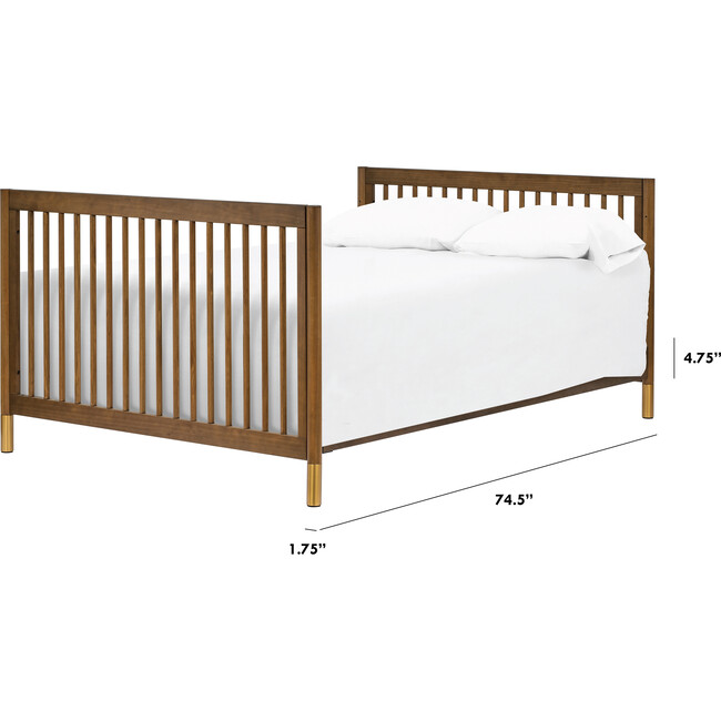 Twin/Full-Size Bed Conversion Kit, Natural Walnut