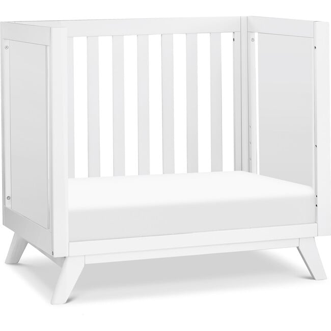 Otto 3-in-1 Convertible Mini Crib with 4" Mattress, White - Cribs - 4