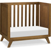 Otto 3-in-1 Convertible Mini Crib with 4" Mattress, Walnut - Cribs - 4