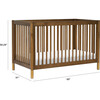 Gelato 4-in-1 Convertible Crib with Toddler Bed Conversion Kit, Natural Walnut & Gold Feet - Cribs - 4