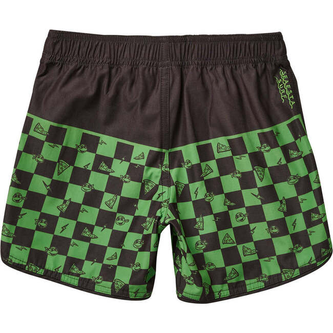 X Teenage Mutant Ninja Turtles® Mutant Checker Boardshorts, Turtle Green