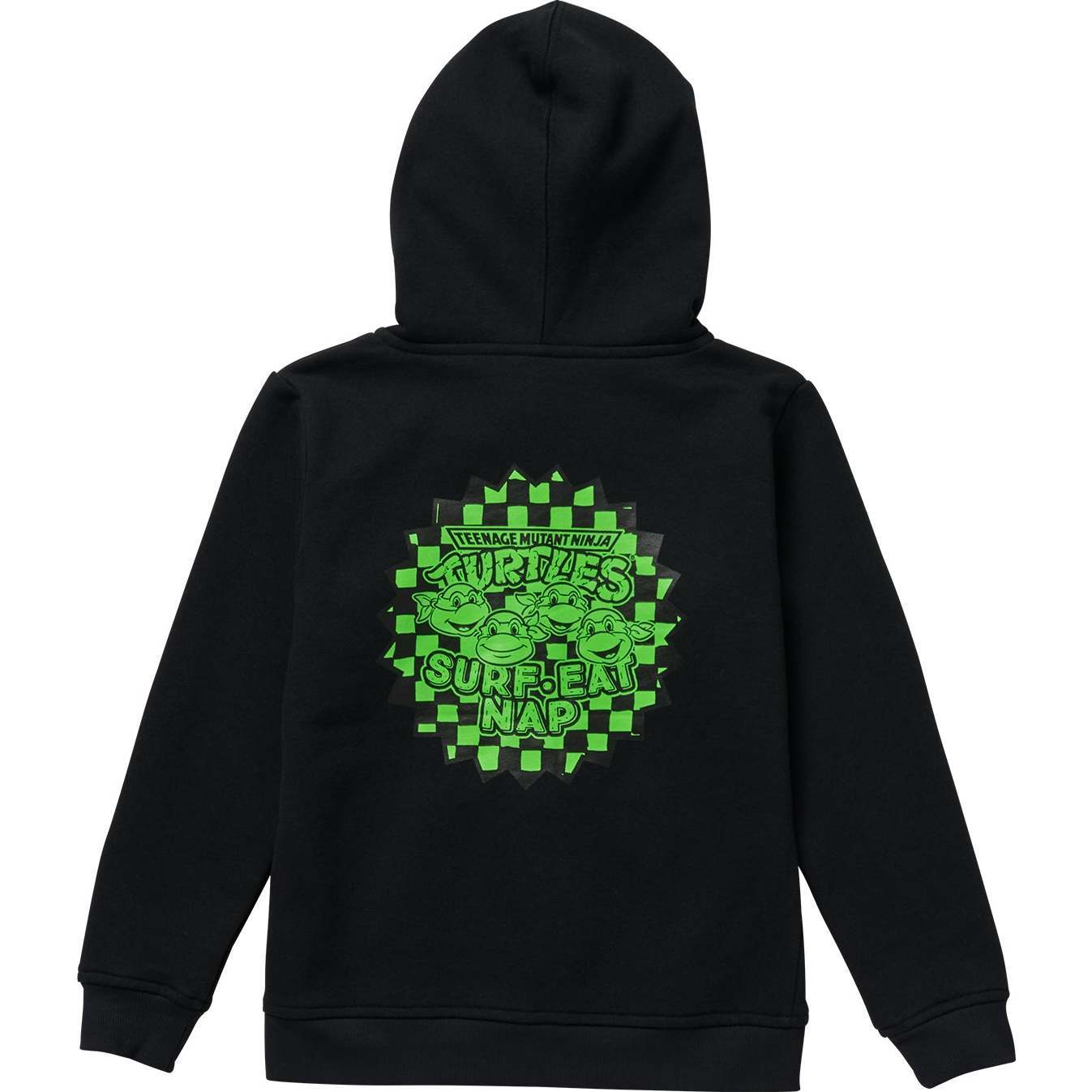 X Teenage Mutant Ninja Turtles® & Surf Eat Nap Turtles, Black Zipper Hoodie - Sweatshirts - 1