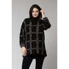 Women's Lia Sweater, Black Windowpane - Sweaters - 2