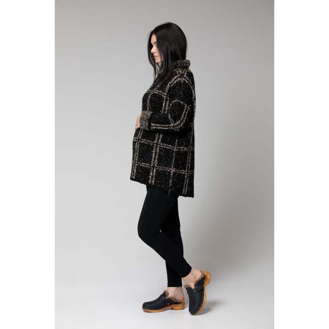 Women's Lia Sweater, Black Windowpane - Sweaters - 4