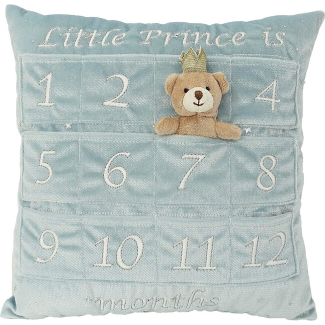 Prince First Year Pillow & Crown Gift Set, Blue - Decorative Pillows - 1