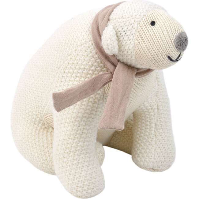 Scout Polar Bear Knit Toy, White - Plush - 1