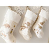 Skating Reindeer Stocking, Linen - Stockings - 3