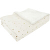Celestial Velvet and Faux Fur Baby Blanket, White - Blankets - 2