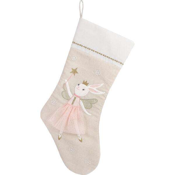Bunny Fairy Stocking, Linen - MON AMI Stockings | Maisonette