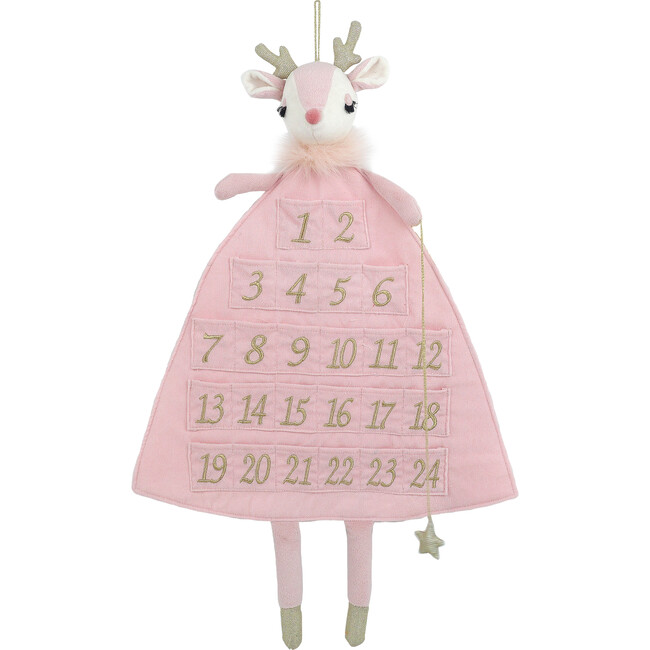 Reindeer Advent Calendar, Pink