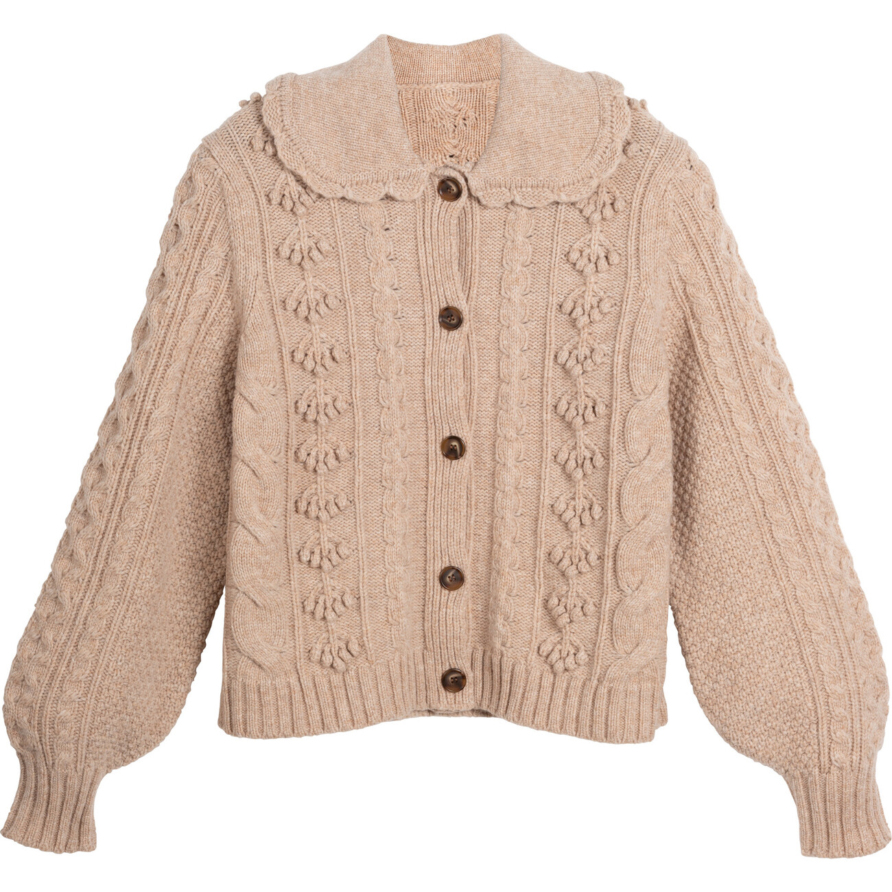 Women's Avery Cardigan, Oatmeal - Maison Me Tops | Maisonette