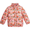 Mattie Puffer Jacket, Dusty Pink Floral - Jackets - 2