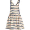 Michelle Pinafore Dress, Retro Pink & Navy Floral - Dresses - 1 - thumbnail
