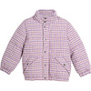 Mattie Puffer Jacket, Violet Check - Jackets - 3 - thumbnail