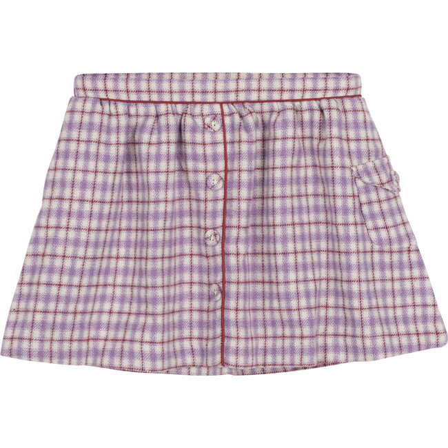 Josie Skirt, Violet Check - Skirts - 1