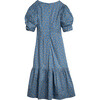 Women's Abigail Dress, Blue & Yellow Floral - Dresses - 2 - thumbnail