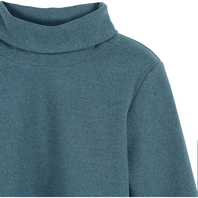 Kennedy Cozy Turtle Neck, Dusty Blue Slate - Shirts - 3