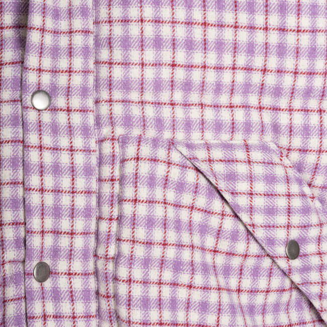 Women's Kristen Puffer Jacket, Violet Check - Jackets - 5